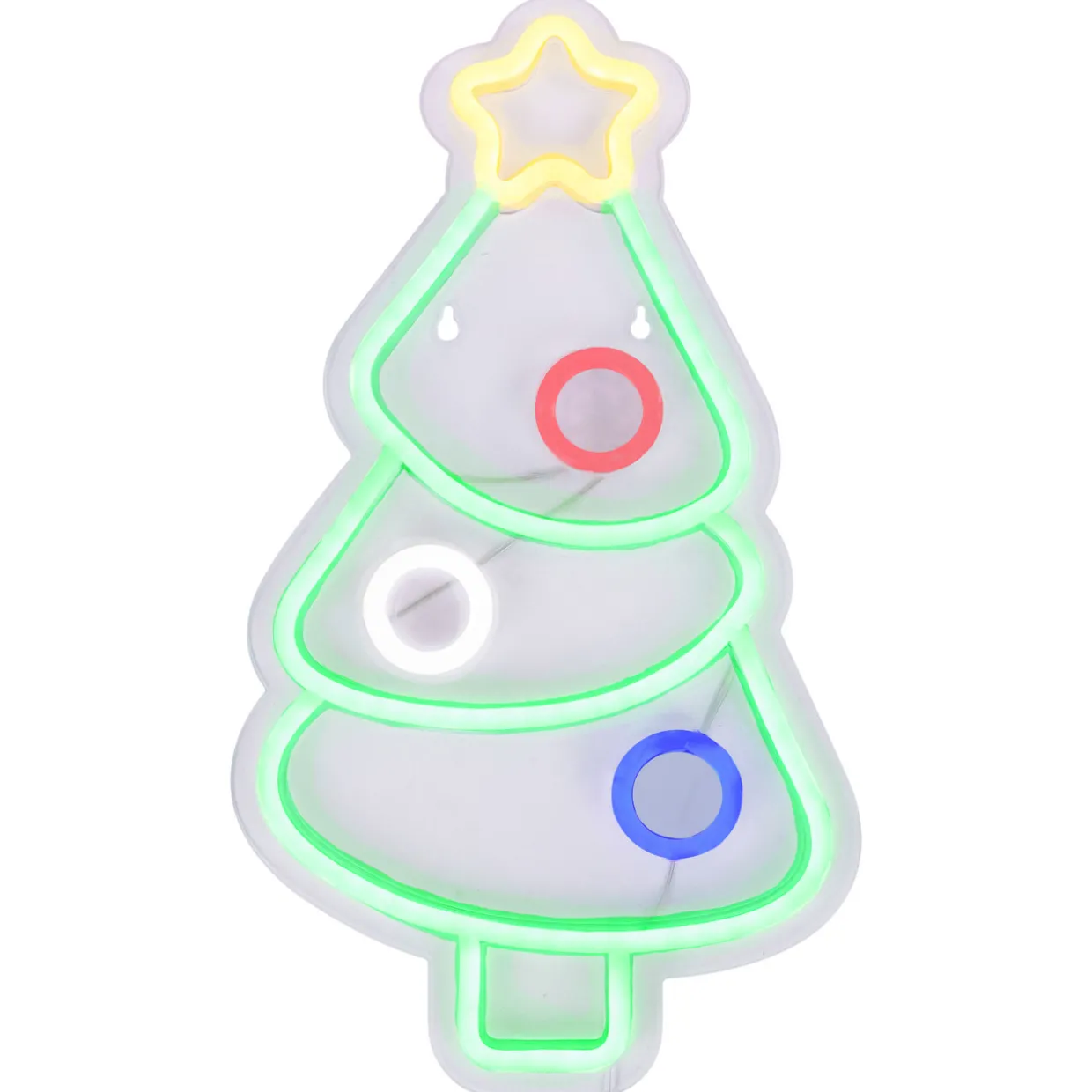 15" LED Lighted Neon Style Christmas Tree Window Silhouette