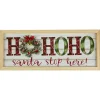 19.75" LED Lighted Plaid 'Ho Ho Ho' Wooden Christmas Wall Sign