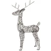 45.5" LED Lighted Rattan Deer Outdoor Christmas Decoration