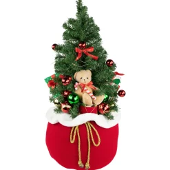 32" LED Lighted Santa's Christmas Gift Sack Decoration