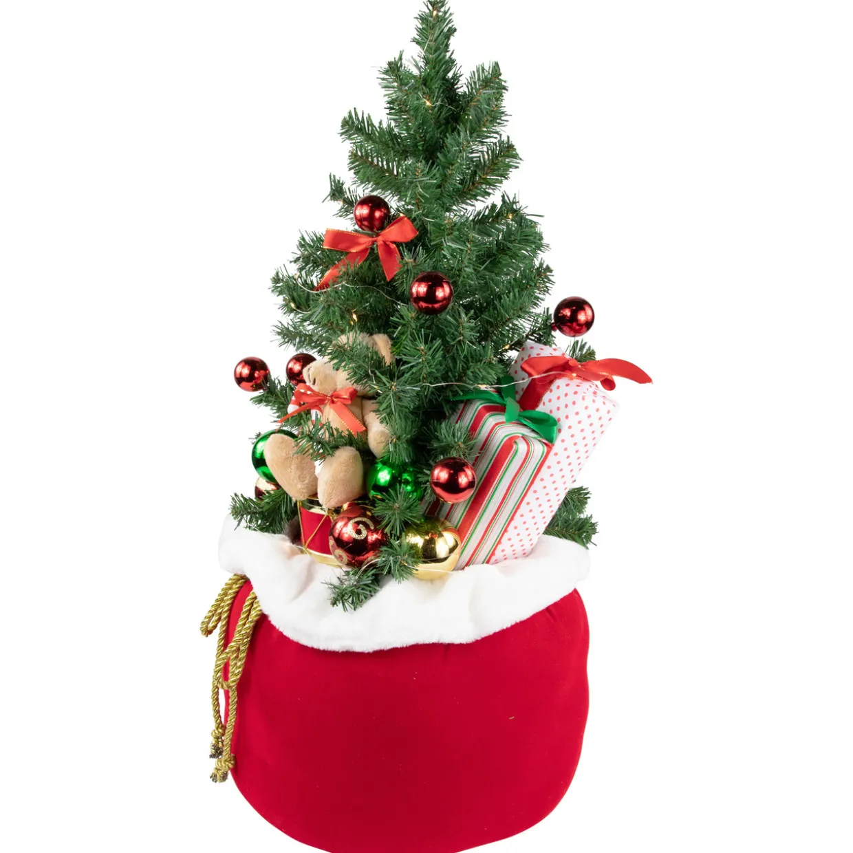 32" LED Lighted Santa's Christmas Gift Sack Decoration