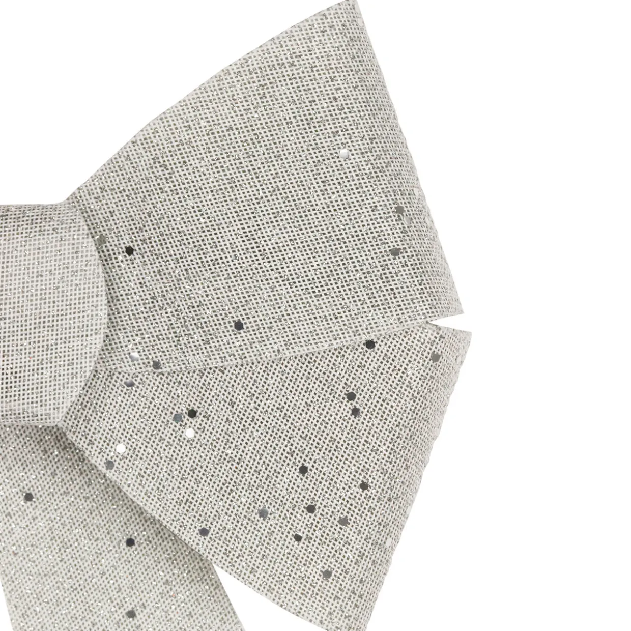 16" LED Lighted Silver Burlap Bow Christmas Decoration with Color Changing Lights