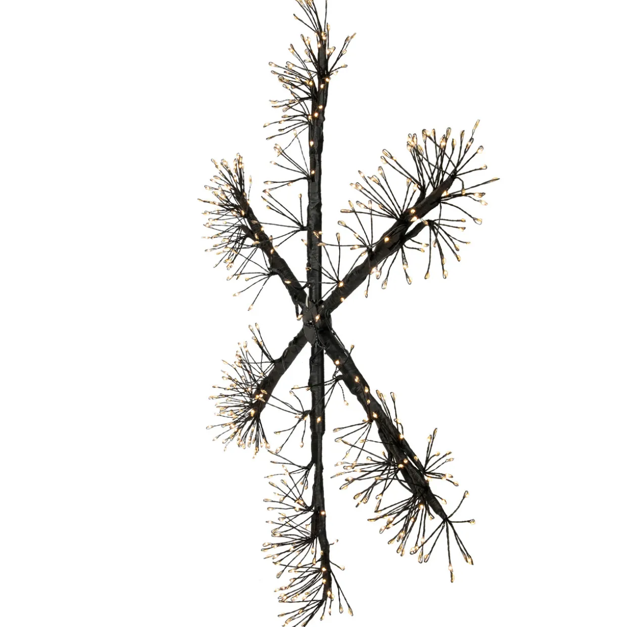 24" LED Lighted Snowflake Christmas Decoration, Warm White Lights