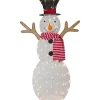 48" LED Lighted Snowman with Top Hat and Red Scarf Outdoor Christmas Decoration