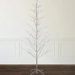 6' LED Lighted White Birch Christmas Twig Tree - Pure White Lights