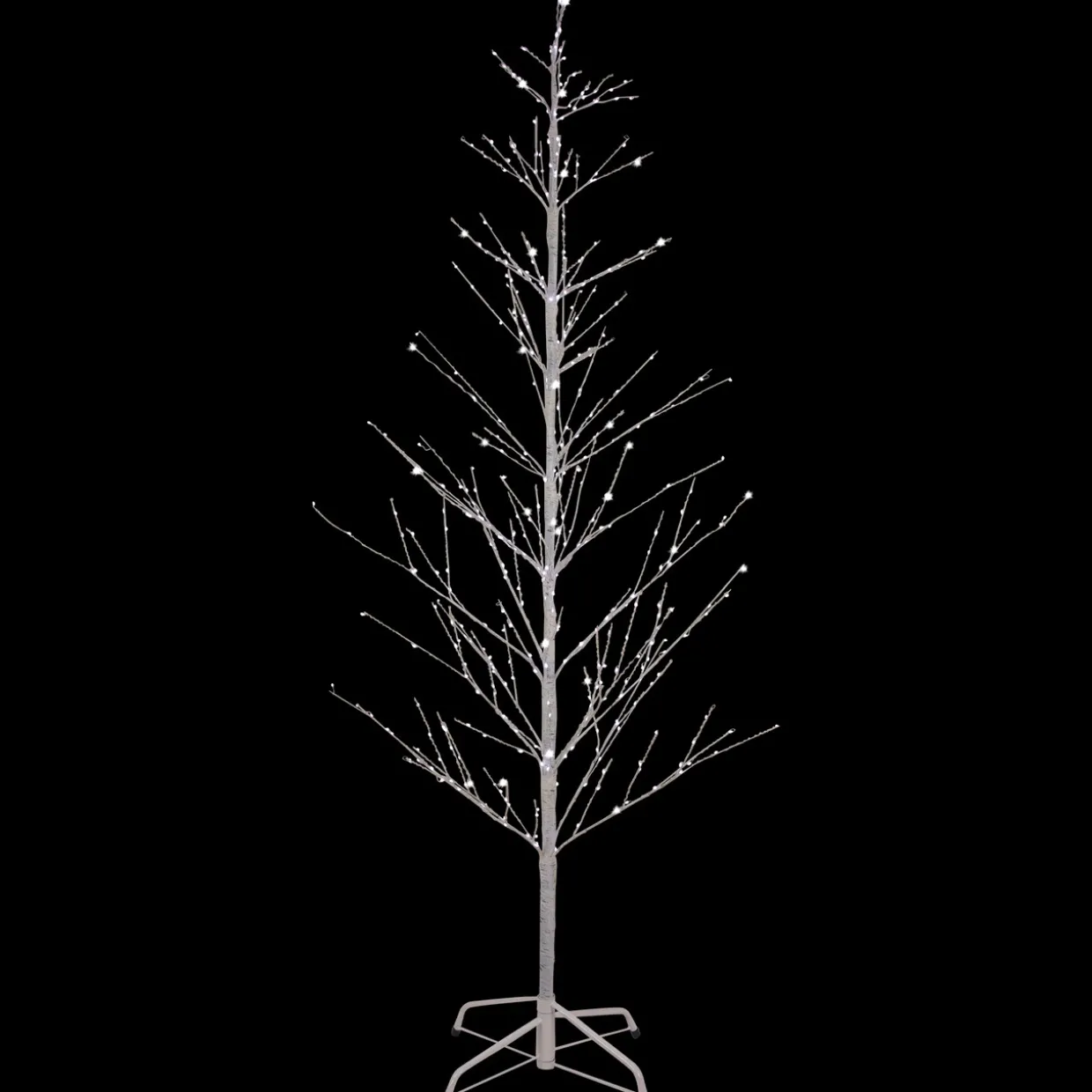 6' LED Lighted White Birch Christmas Twig Tree - Pure White Lights
