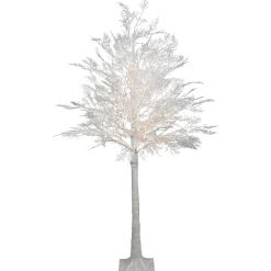 5' LED Lighted White Lace Artificial Christmas Tree - Warm White Lights