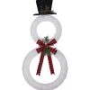 48" LED Lighted Wreath Snowman Outdoor Christmas Decoration