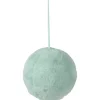 4" Light Green Faux Fur Plush Ball Christmas Ornament