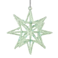 6.75" Light Green Starburst Christmas Ornament