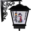17.75" Lighted and Musical Wall Mounted Snowing Christmas Street Lamp