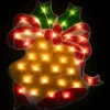 19" Lighted Christmas Bells Window Silhouette