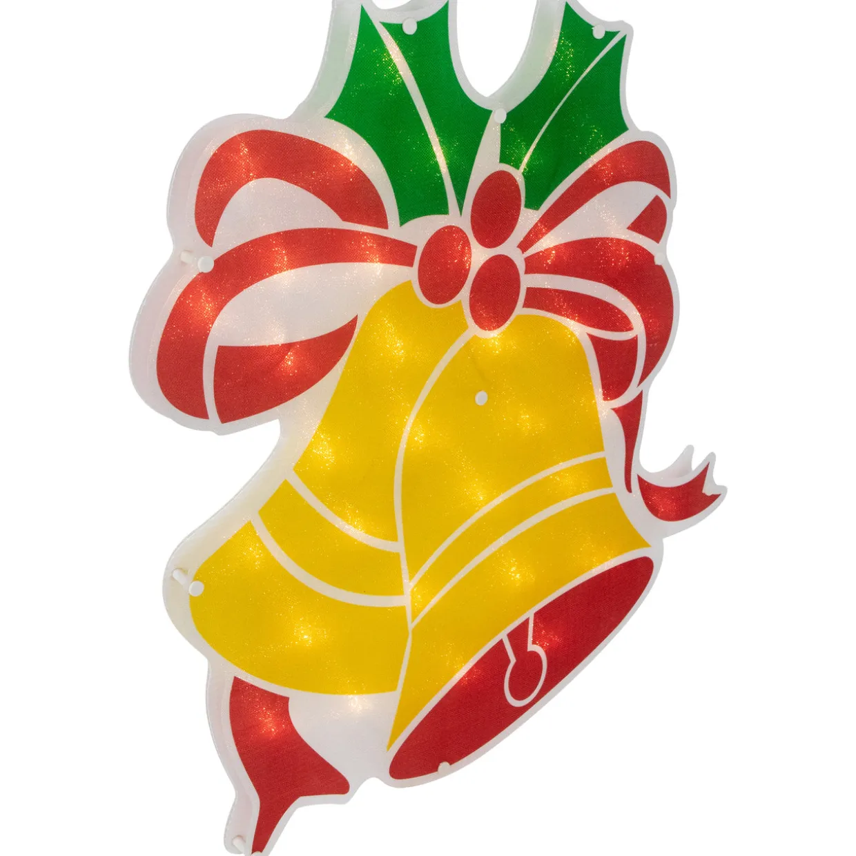 19" Lighted Christmas Bells Window Silhouette