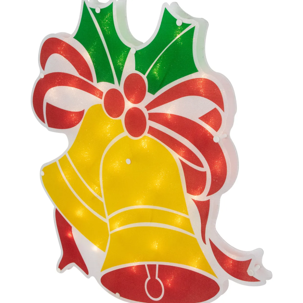 19" Lighted Christmas Bells Window Silhouette