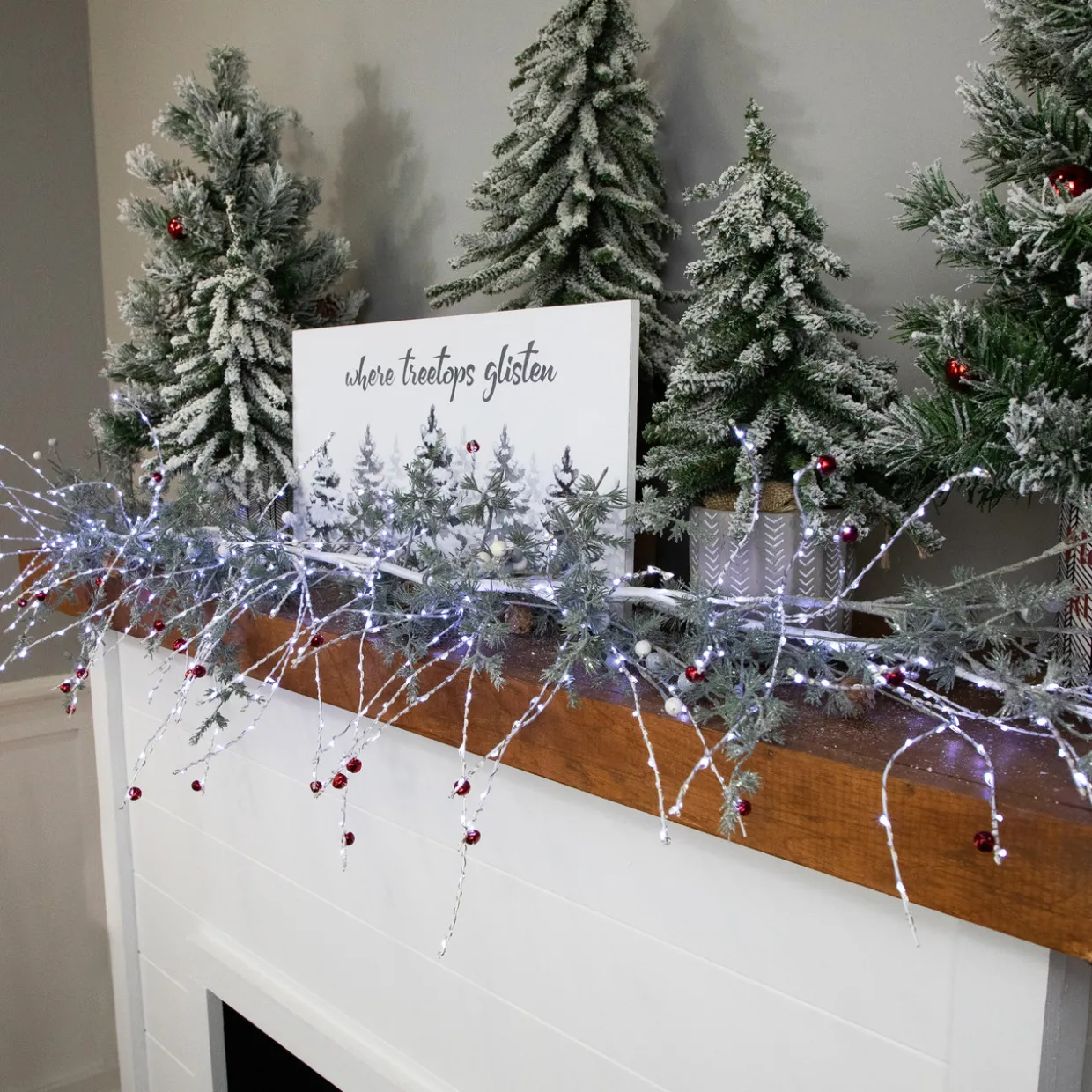 6' Lighted Christmas Garland with Jingle Bells - Cool White Lights