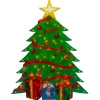 22.5" Lighted Christmas Tree with Presents Window Silhouette