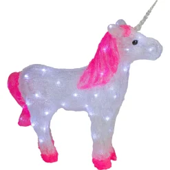 23" Lighted Commercial Grade Acrylic Unicorn Christmas Display Decoration