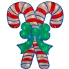 18.5" Lighted Double Candy Cane Christmas Window Silhouette