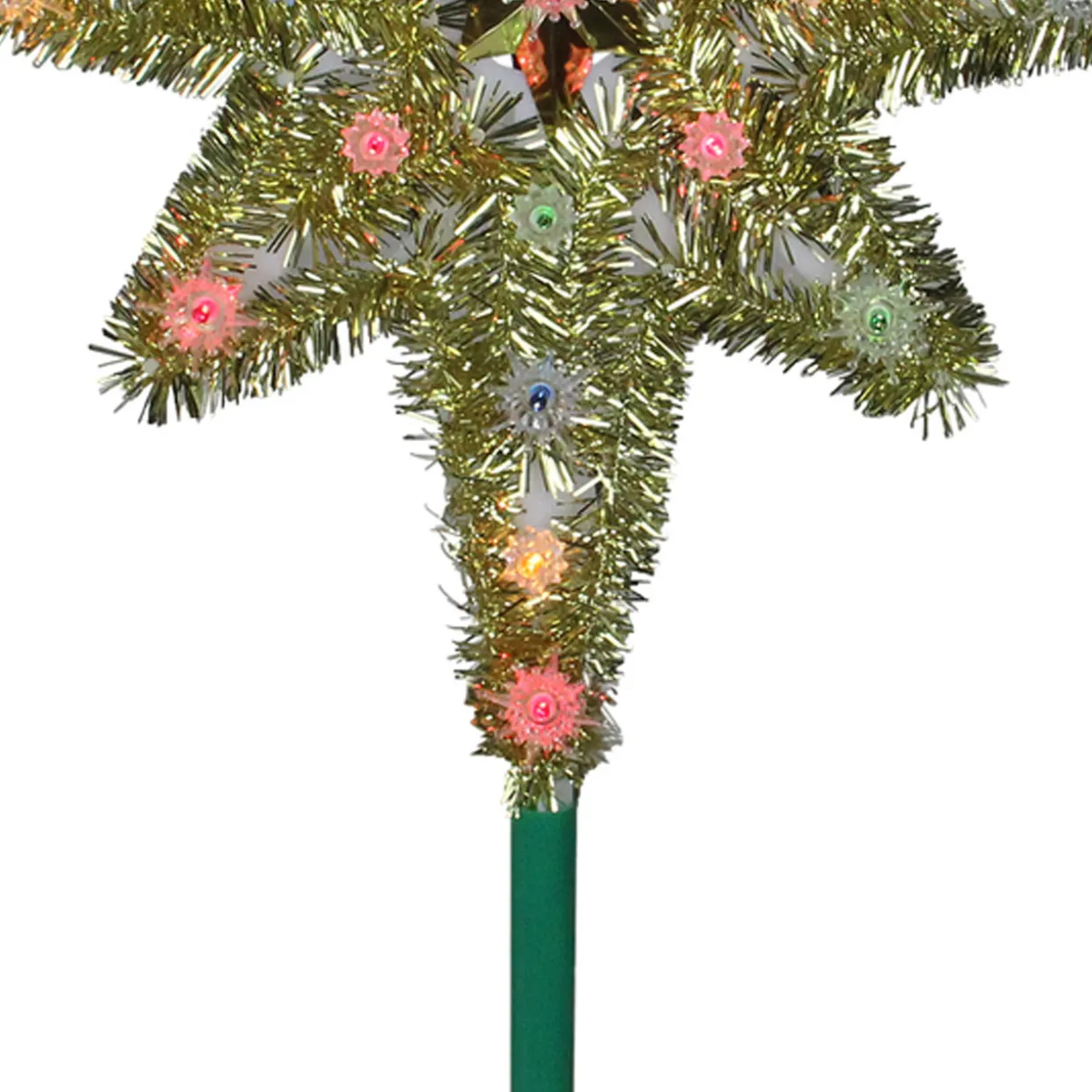 21" Lighted Gold Star of Bethlehem Christmas Tree Topper - Multicolor Lights