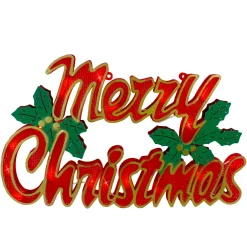 16.5" Lighted 'Merry Christmas' Window Silhouette