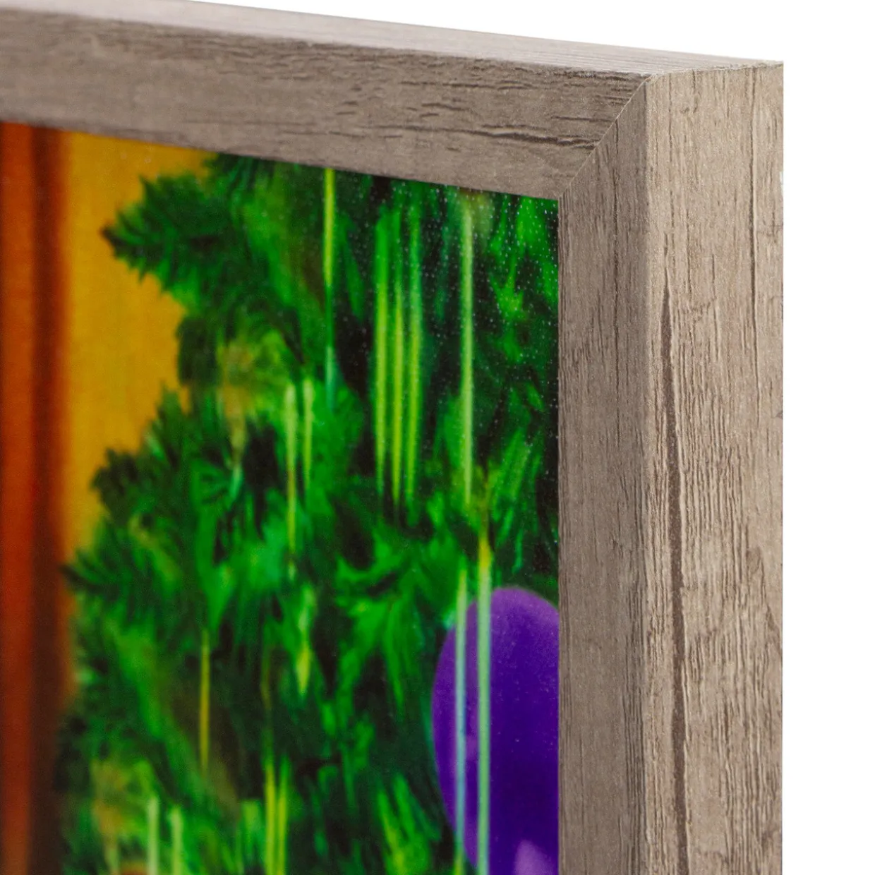 19" Lighted Norman Rockwell 'Santa Trimming Tree' Christmas Wall Art