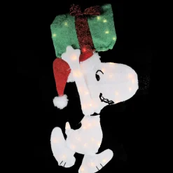 32" Lighted Peanuts Snoopy with Present Christmas Outdoor Yard Decoration