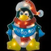 17.5" Lighted Penguin Christmas Window Silhouette