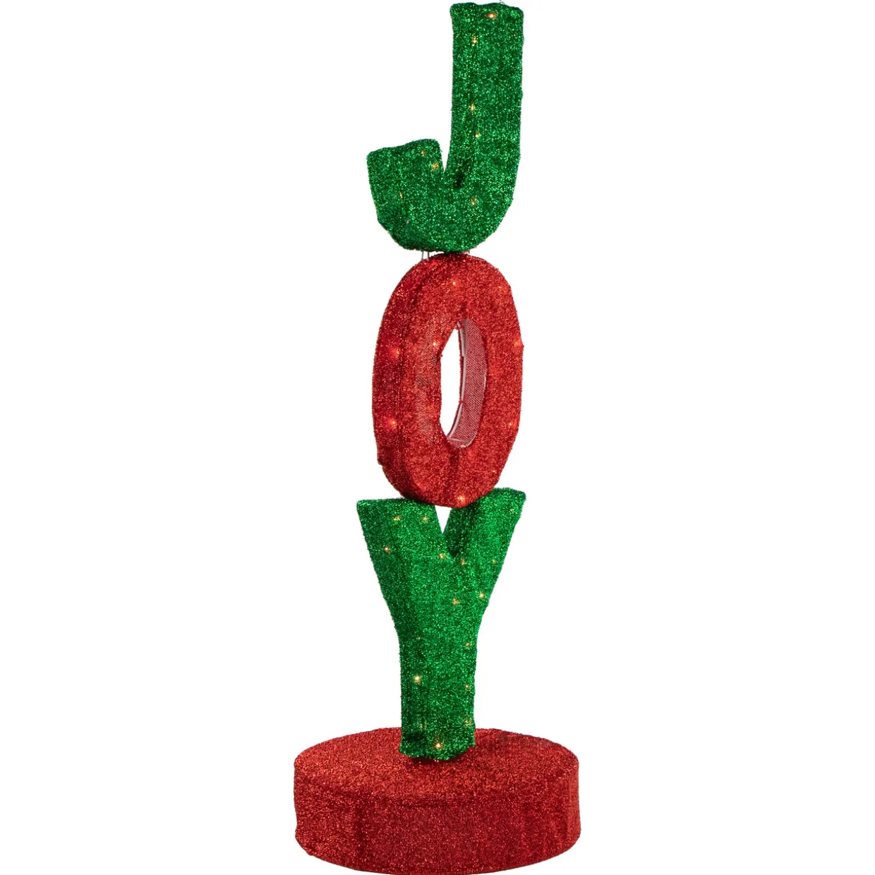 39" Lighted Red and Green 'Joy' Outdoor Christmas Sign