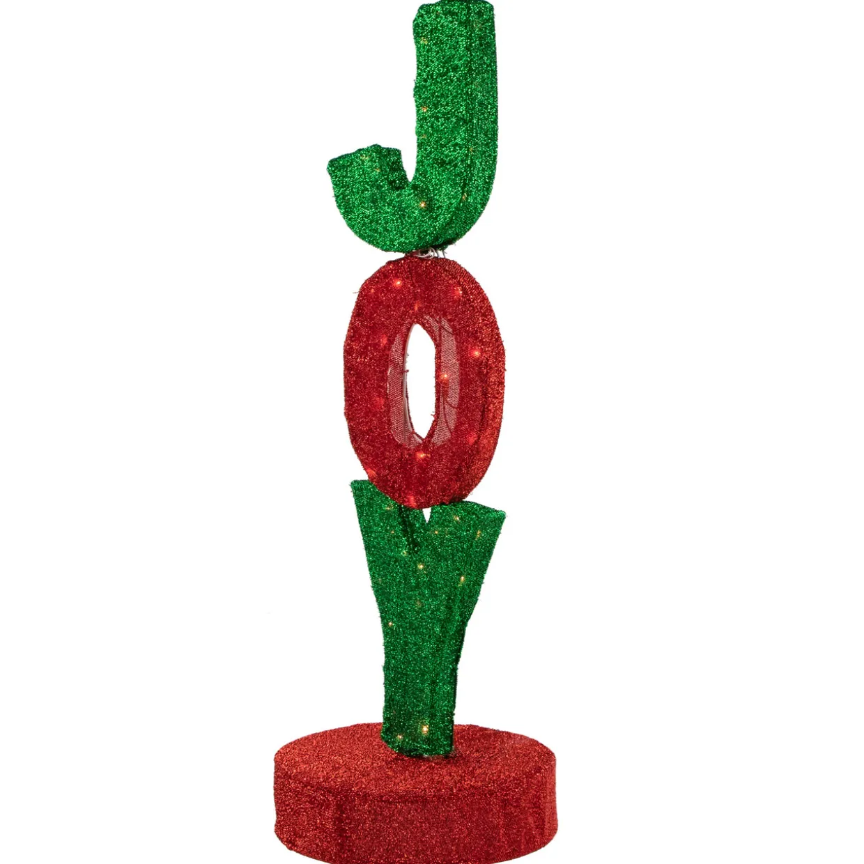 39" Lighted Red and Green 'Joy' Outdoor Christmas Sign