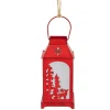 5.5" Lighted Red Reindeer Silhouette Lantern Christmas Ornament