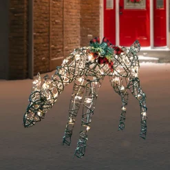 39.75" Lighted Reindeer Christmas Decoration