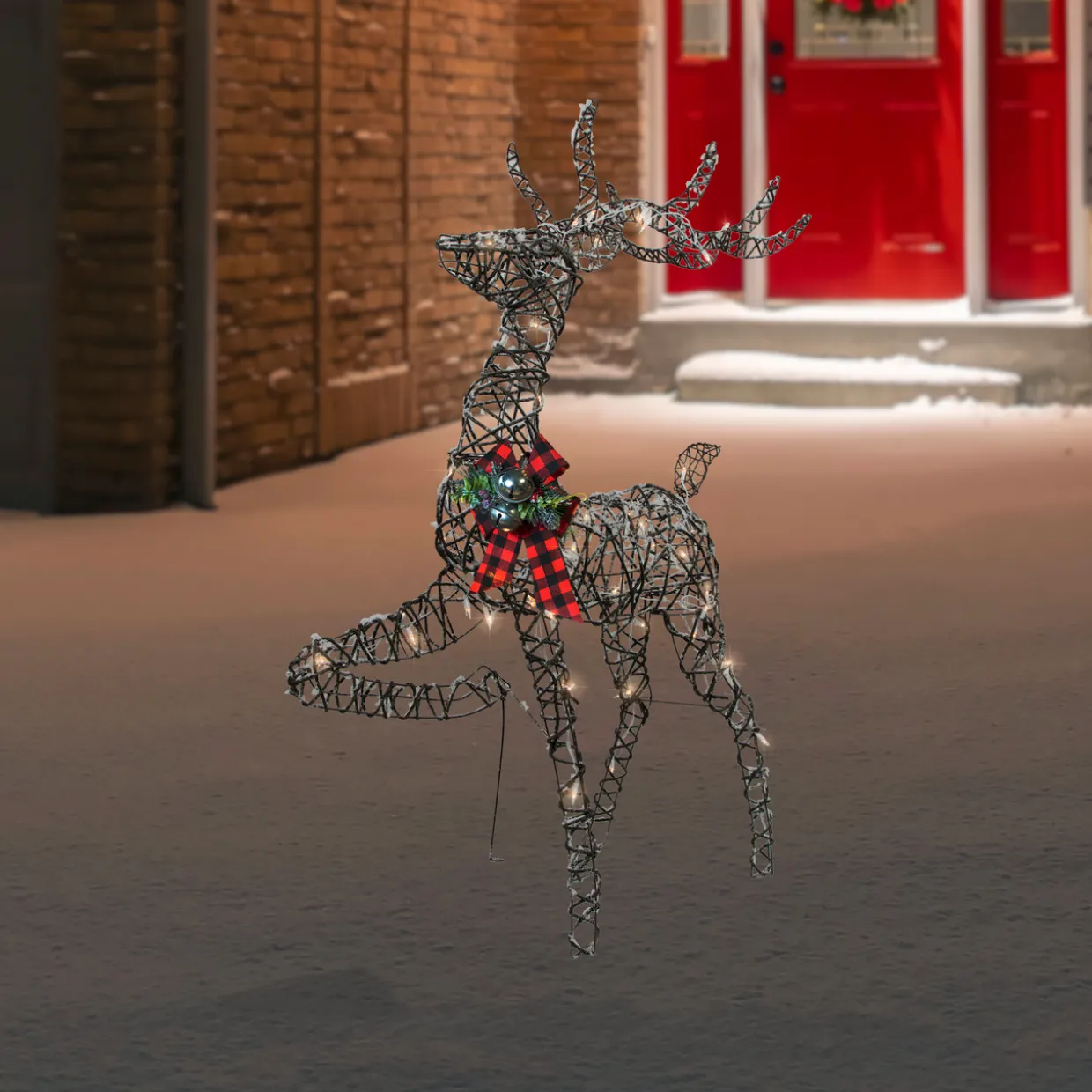 60.25" Lighted Reindeer Stag Christmas Decoration