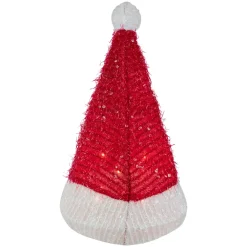 12.25" Lighted Santa Hat Christmas Tree Topper, Clear Lights