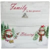 10" Lighted Snowman Family Blessing Christmas Canvas Wall Art with Photo Clip