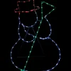 28" Lighted Standing Snowman Silhouette Outdoor Christmas Decoration
