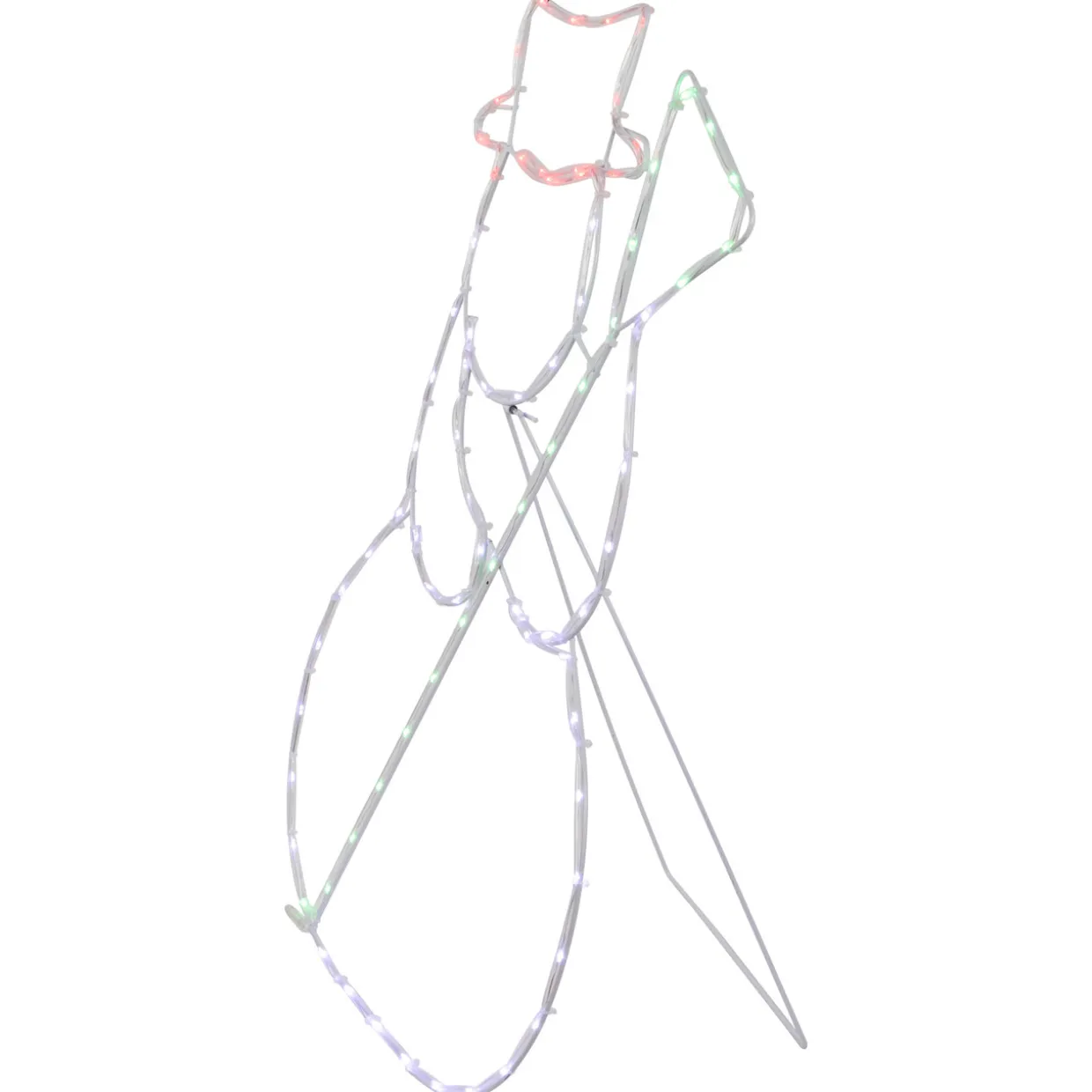 28" Lighted Standing Snowman Silhouette Outdoor Christmas Decoration