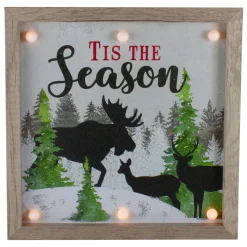12" Lighted 'Tis The Season' Christmas Wall Decor