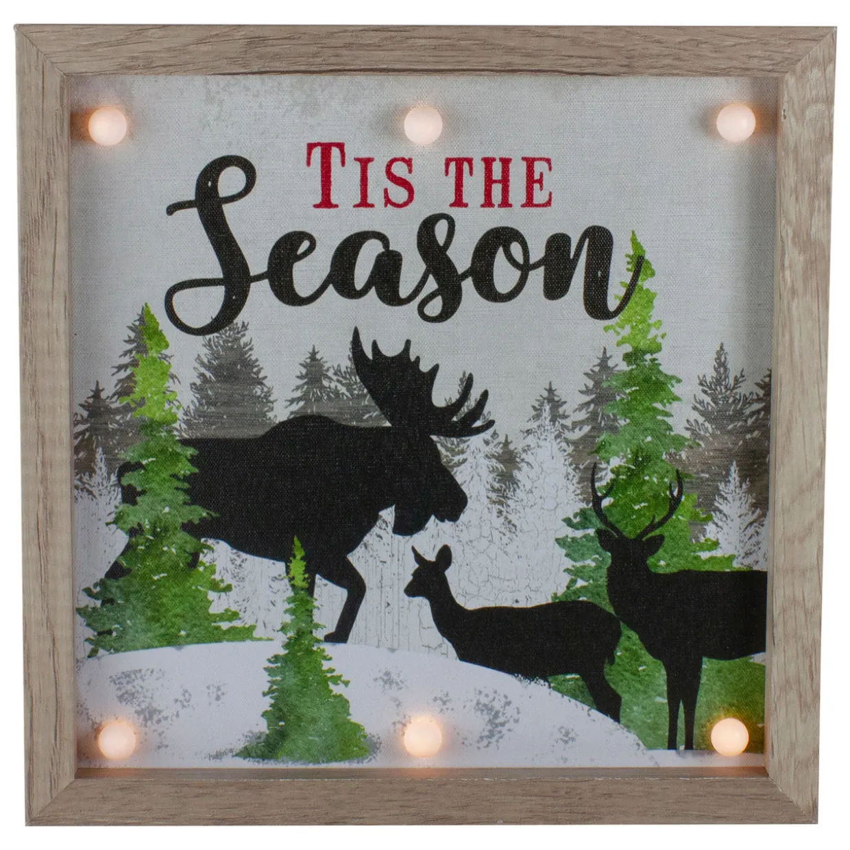 12" Lighted 'Tis The Season' Christmas Wall Decor