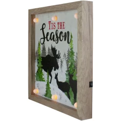 12" Lighted 'Tis The Season' Christmas Wall Decor