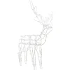 48" Lighted White Standing Reindeer Outdoor Christmas Yard Decoration