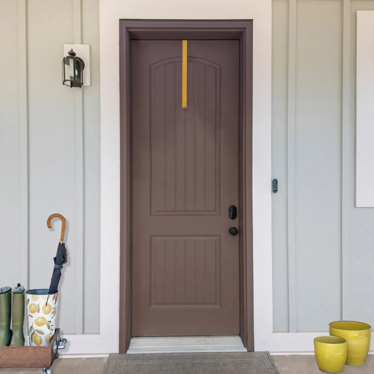 14" Matte Gold Over the Door Christmas Iron Wreath Hanger