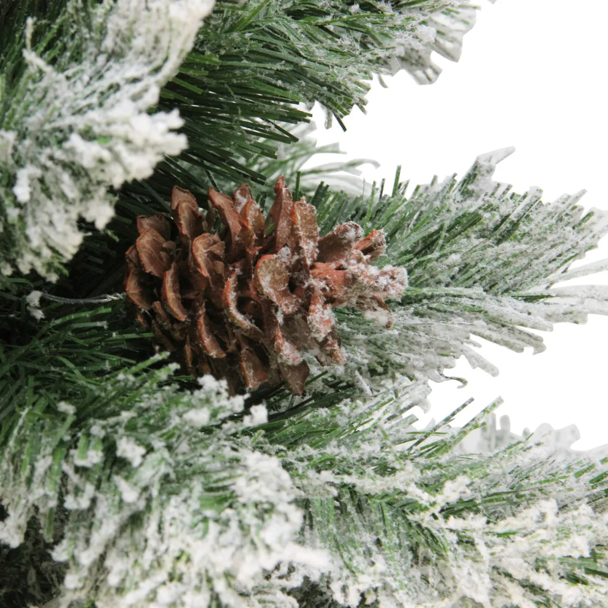 6' Medium Flocked Angel Pine Artificial Christmas Tree - Unlit