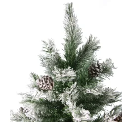 6' Medium Flocked Angel Pine Artificial Christmas Tree - Unlit