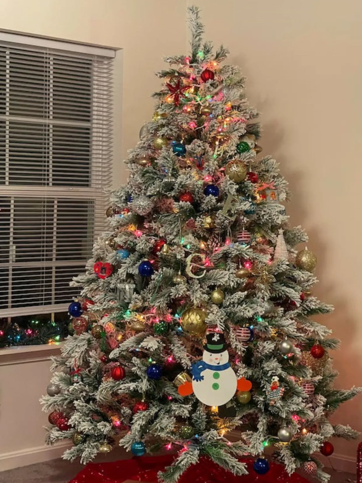 6' Medium Flocked Angel Pine Artificial Christmas Tree - Unlit