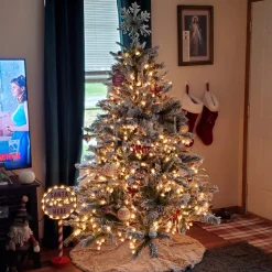 6' Medium Flocked Angel Pine Artificial Christmas Tree - Unlit