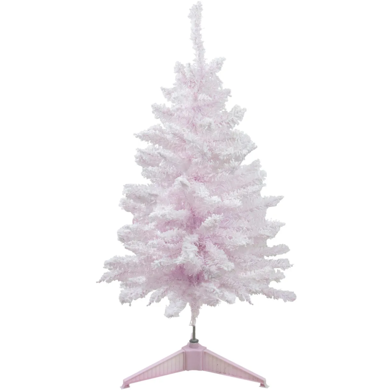 3' Medium Flocked Madeline Pink Spruce Artificial Christmas Tree, Unlit
