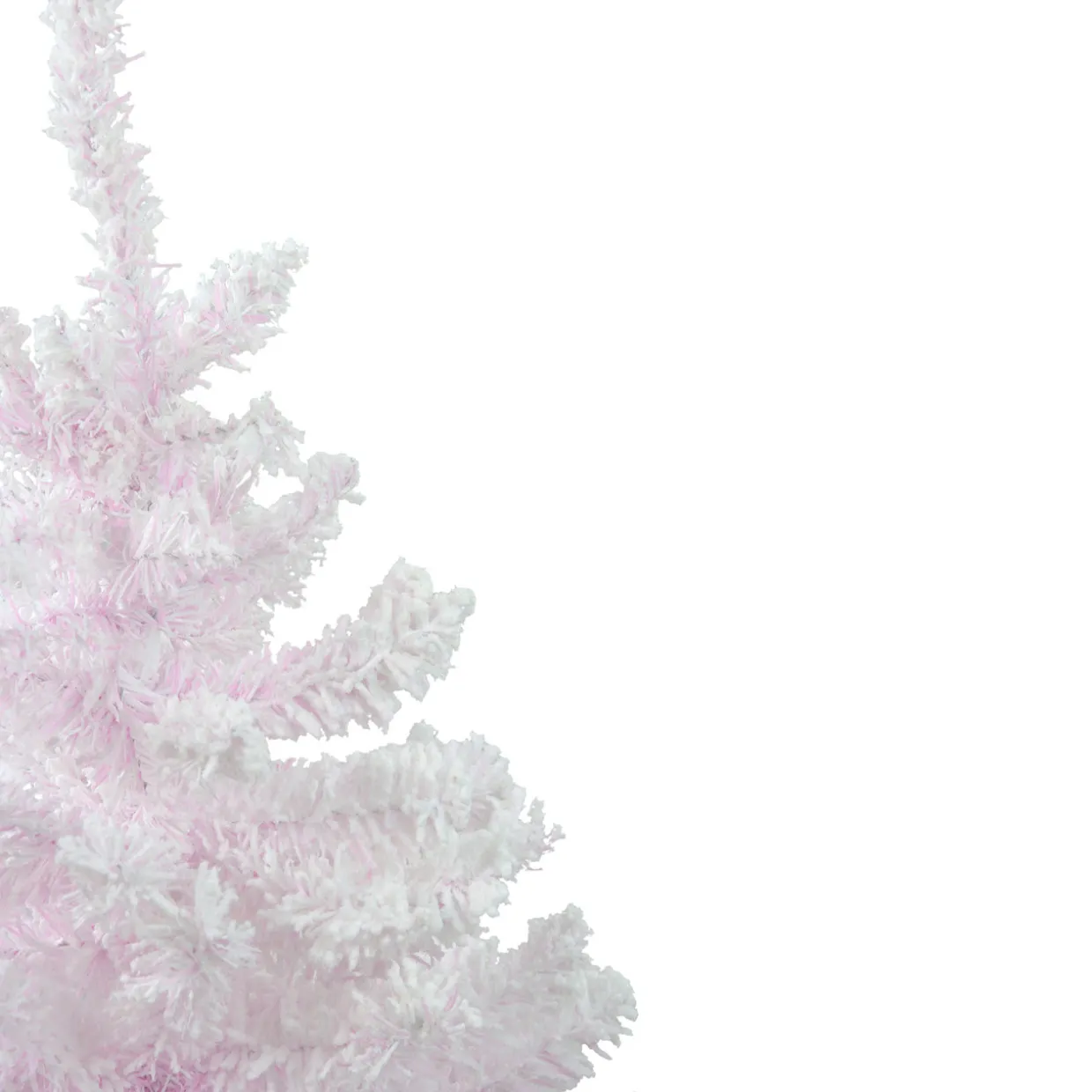 3' Medium Flocked Madeline Pink Spruce Artificial Christmas Tree, Unlit