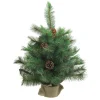 18" Medium Royal Oregon Pine Burlap Base Artificial Christmas Tree - Unlit