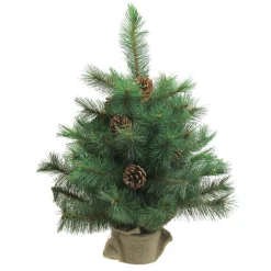 18" Medium Royal Oregon Pine Burlap Base Artificial Christmas Tree - Unlit