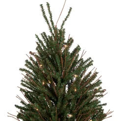 4' Medium Warsaw Twig Artificial Christmas Tree in Burlap Base - Clear Lights